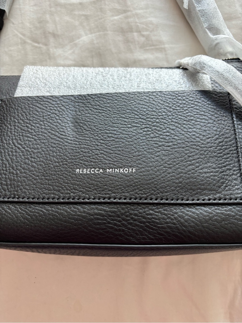 Rebecca Minkoff Black Pebbled Leather Shoulder Bag